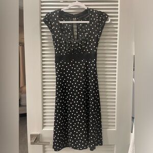 Black and white polka dot dress